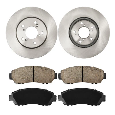 Rotores de freno de disco delanteros KAC y pastillas de cerámica para Honda Odyssey 2005-2010 Foto 1 de 4