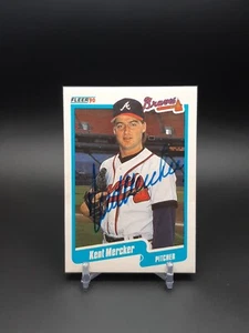 1990 Fleer Kent Mercker Rookie Auto Atlanta Braves #590 Autographed - Picture 1 of 2