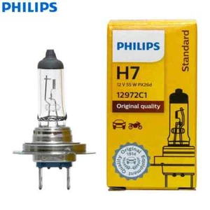 Genuine Philips H7 Halogen Headlight Globes 12v 55w Car High Low Beam Fog Lamp - Picture 1 of 8