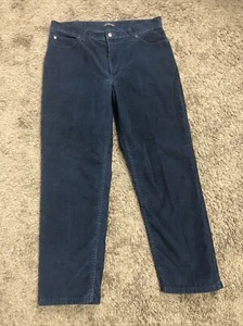 Lands’End Men’s Corduroy Jeans Size 35 Waist Navy Straight Leg Pants - Picture 1 of 8