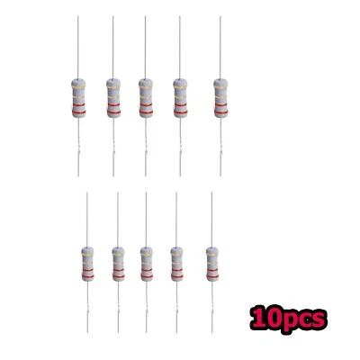 KNR 10pcs 2.2 Ohm 1W Metal Oxide Resistors 5% Flameproof Axial For DIY Electronics