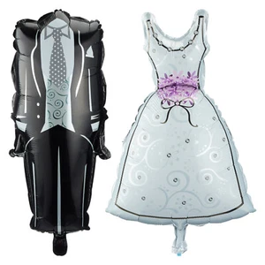 Ballon Feuille Set XXL Fête de Mariage Jeune Mariée Mariés Marié Jga Engagement - Bild 1 von 1