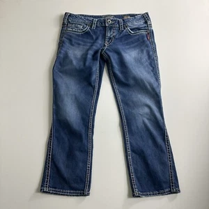 Silver Jeans Damen 32 Frances Capri Low-Rise Stretch Denim Hose Taschen - Bild 1 von 10