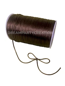 BRAUN Rattenschwanz 2 mm Satinkordel chinesischer Knoten Schmuckherstellung Zopf Länge wählbar - Bild 1 von 1