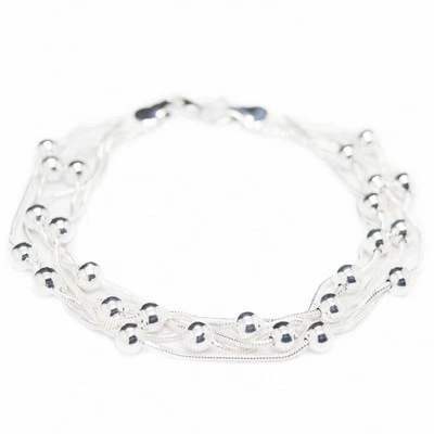 Pulsera de Plata para Mujer, Con Cuentas en Plata - Imagen 1 de 3