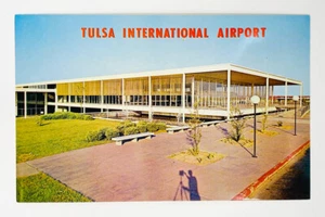 TULSA INTERNATIONAL AIRPORT, TULSA OK 1970 VINTAGE POST CARD - - Bild 1 von 2