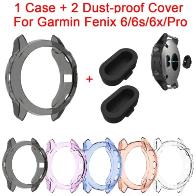 MARKENLOS Fundas protectoras de silicona TPU Bumper Cover funda protectora para Garmin Fenix 6x 6s 6 Pro