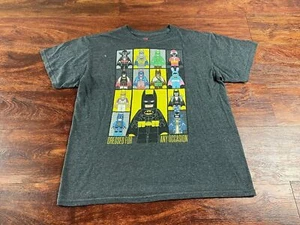 LEGO The Batman Movie Graphic Crew Neck Gray Casual Basic T-Shirt Boy's Size XL - Picture 1 of 7