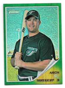 Aaron Hill 2011 Topps Heritage Green Border Refractor #C26 - Picture 1 of 1
