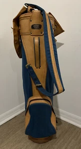 VINTAGE Butchart Nicholls Leather golf bag With Shoulder Strap,Tube & Rain Cover - Picture 1 of 12