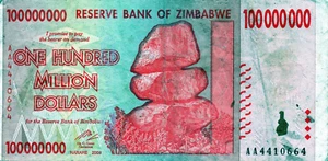 Afrika: Simbabwe 100.000.000 Dollar 2008 - Bild 1 von 2