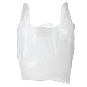 Hemdchentragetaschen 25+12x45 cm Transparent Plastiktüten Plastik Einkauf Tüten - Bild 1 von 5