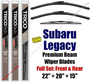 Limpiadores 3 piezas delanteros premium + traseros - aptos para Subaru Legacy 2000-2004 - 19220/200/30150 - Imagen 1 de 1