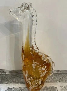 Vintage 10” Murano Italy Art Glass Style Giraffe Themed Sculpture - Picture 1 of 10