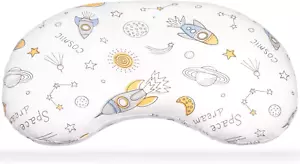 12X22 Toddler Sleeping Pillow with Cotton Pillowcase, Ergonomic Bed Pillow for K - Picture 1 of 12