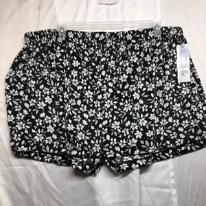 Pj Bottom Velour Sleep Shorts Black Just Be... 3X NWT - Picture 1 of 11