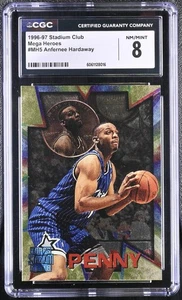 1996-97 Stadium Club Mega Heroes #MH5 Anfernee Hardaway CGC 8 NM-MT - Picture 1 of 2