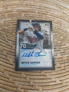 2021 Topps Mitch Garver Auto Black Parallel #7/50 (70 YOB #70YA-MG) Twins - Picture 1 of 3