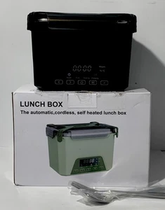 Cordless Electric Lunch Box, 1.2L Self Heating Box Rechargeable Black - Picture 1 of 11