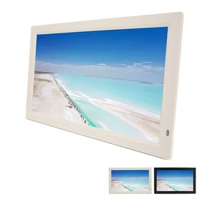 Digital Photo Frame 21.5in HD IPS Screen Support USB Storage Card Video Musi NEW - Afbeelding 1 van 24