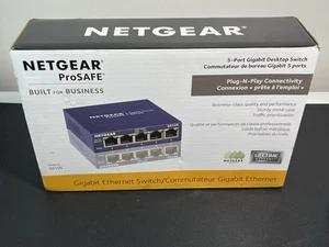 NETGEAR ProSafe GS105 5 Port Gigabit Ethernet Switch Never Used Open Box - Photo 1/5