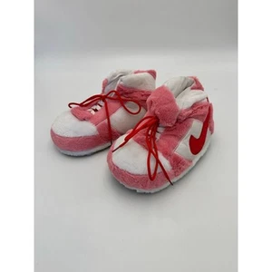 Nike Unisex Jordan 1 Soft Plush Slippers Pink/White - Picture 1 of 7