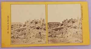 1860s Egypt Cairo Partie Karnak Hammerschmidt Middle Eastern Stereoview Photo 48 - Picture 1 of 2