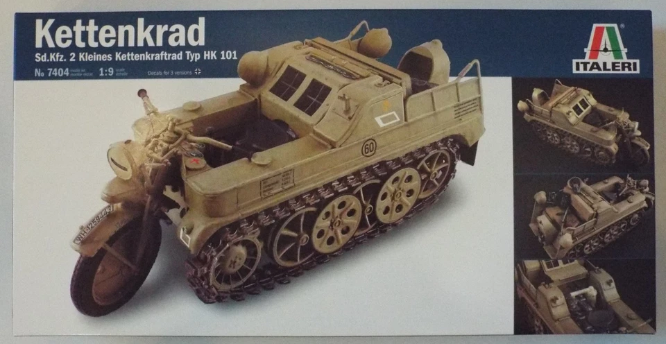 1/9 Kettenkrad Sd. Kfz. 2 Typ HK 101 Italeri #7404 в заводской упаковке новый в коробке - Изображение 1 из 4