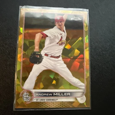 Topps 2022 cromo zafiro #39 Andrew Miller - refractor de oro - #32/50 Foto 1 de 2
