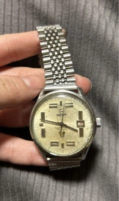 Reloj Pulsera Rado Hombre Greenhorse Crema Redondo Plateado Manual Sin Confirmar 501214 Foto 1 de 2