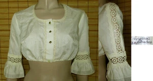 VANILLEF. DIRNDLBLUSE - SPITZE - COTTON - VINTAGE - KARLSBADER - WIE NEU - GR.42 - Bild 1 von 1