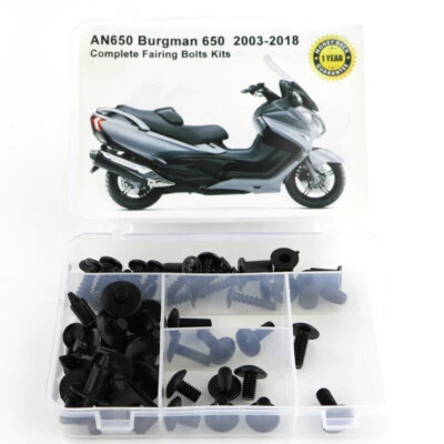 Полный комплект болтов обтекателя капота подходит для Suzuki AN650 Burgman 650 2003-2018 - Изображение 1 из 4