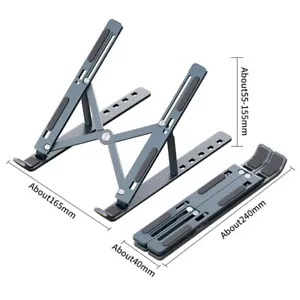 Alloy Laptop Holder Stand Portable for Notebook Bracket Lifting Cooling Non Slip - Picture 1 of 8