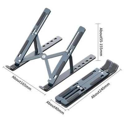 Alloy Laptop Holder Stand Portable for Notebook Bracket Lifting Cooling Non Slip - Image 1 of 4