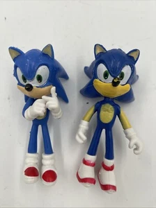 2 Jakks Sonic the Hedgehog Articulated Posable 4" Action Figure Sega - Picture 1 of 2