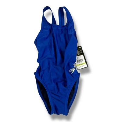 Speedo Girls' ProLT Super Pro One Piece Swimsuit Speedo Blue, 4/20 US NWT - Image 1 of 3