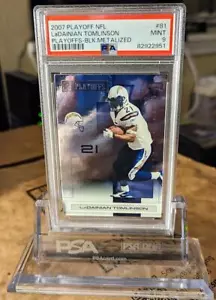 Ladainian Tomlinson 2007 Playoff NFL Playoffs Black Metalized #02/49 PSA 9 Pop 1 - Picture 1 of 2