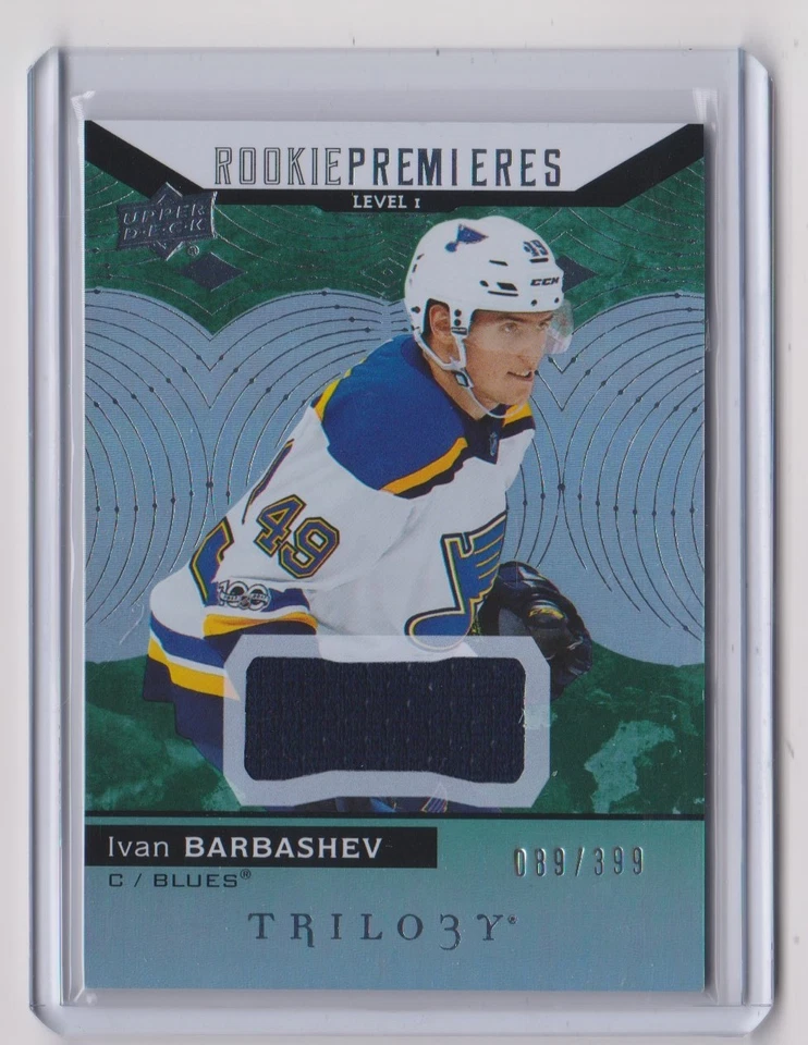 17-18 2017-18 Upper Deck Trilogy Green #65 Ivan Barbashev JSY 089/399 Rookie  - Image 1 of 1
