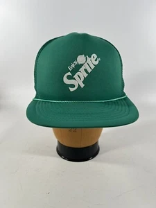 Vintage Enjoy Sprite Snapback Trucker Hat Adjustable Cap Soda Green Rope Rare - Picture 1 of 8
