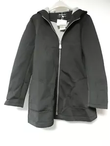 Stradivarus Hooded Jacket Black Size Large DH001 GG 08 - Picture 1 of 4