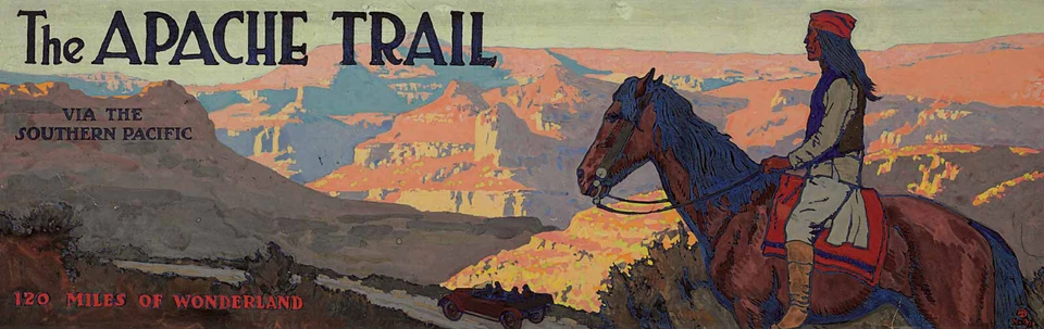 Maynard Dixon - The Apache Trail Via the Southern Pacific (1917) - 17"x22" Print - Image 1 of 1
