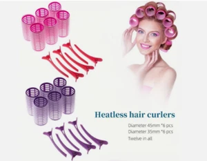 3x Haarroller Set Locken Haarroller Haarwurzel Fluffy Clip Friseur Haarstyling T - Bild 1 von 14