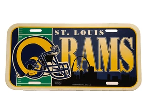ST. LOUIS RAMS VINTAGE 1990'S PLASTIC LICENSE PLATE - Picture 1 of 3