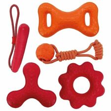 Ancol Dog Toy Rubber Frame Ball with Rope Handle - Great Throw & Fetch Fun  Games