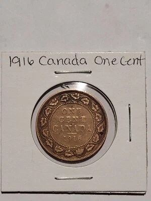 1916 Canada 1 cent King George V With DEI GRA Coin - Image 1 of 3