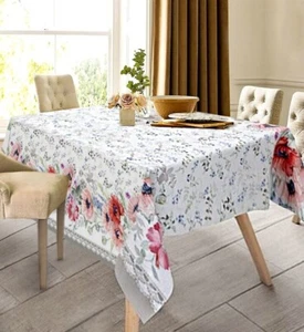 POPPY Rectangular Cotton Tablecloth. Dimensions 59 x 118" / 150 x 300 cm) - Picture 1 of 3