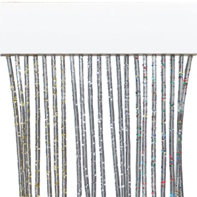 CIAMPI Tenda moschiera a cordoncino Brilliant cm 140x240h argento con profilo in plasti