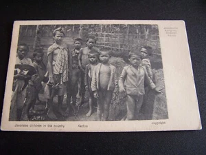 Vintage Postkarte Javanische Kinder im Land Kedoe Java Indonesien Asien - Bild 1 von 2