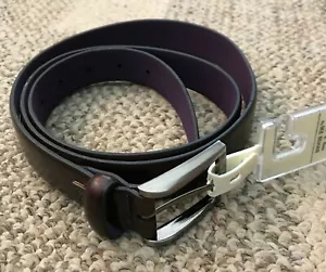 IKE by IKE Behar Mens Soft Leather Belt Brown Size 44 95920346 - Picture 1 of 7