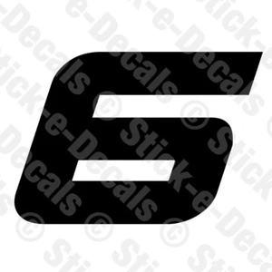 Number SIX 6 Vinyl Die Cut Decal Sticker - RACING NUMBER Custom SA - Picture 1 of 2